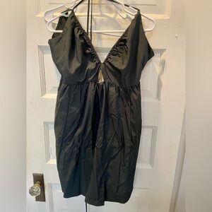 H&M Black V-Neck Spaghetti Strap Dress, Size XL